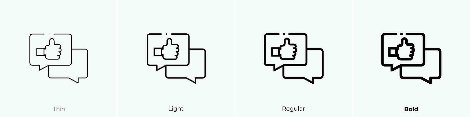 rating icon. Thin, Light, Regular And Bold style design isolated on white background vector