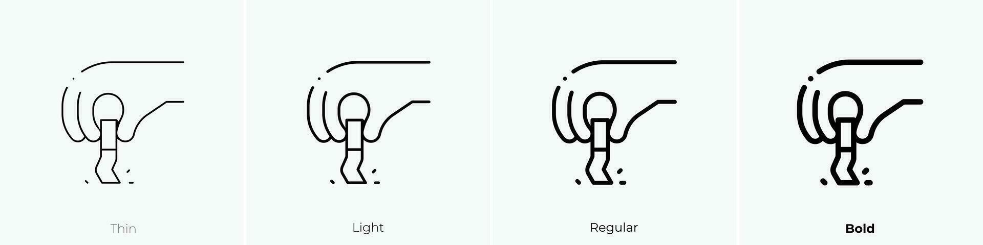 quit smoking icon. Thin, Light, Regular And Bold style design isolated on white background vector