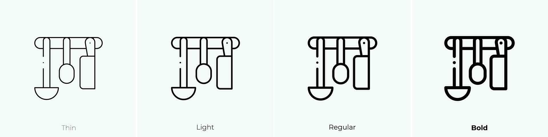 rack icon. Thin, Light, Regular And Bold style design isolated on white background vector