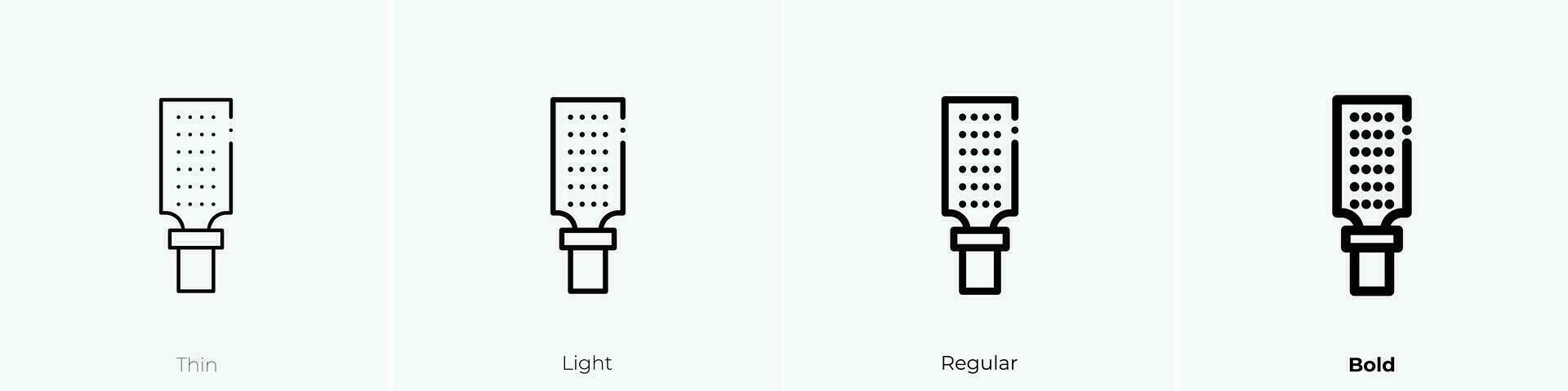 raspar icono. delgado, luz, regular y negrita estilo diseño aislado en blanco antecedentes vector