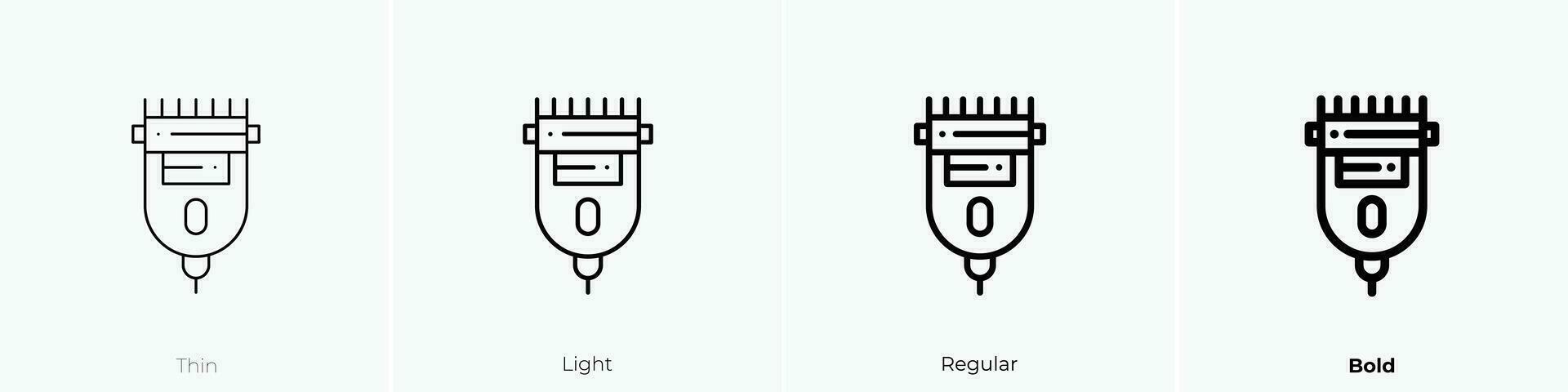 razor icon. Thin, Light, Regular And Bold style design isolated on white background vector