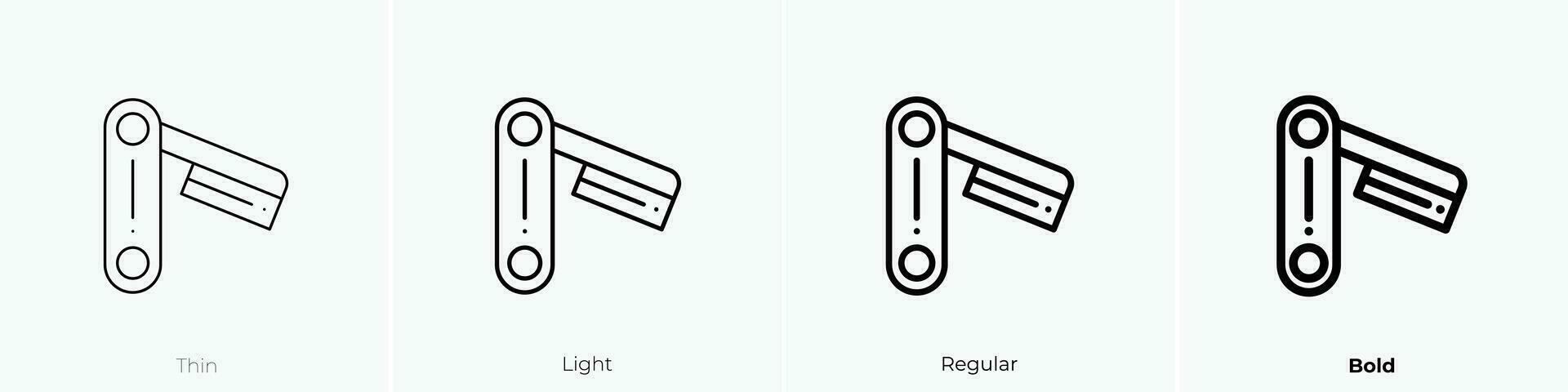 maquinilla de afeitar icono. delgado, luz, regular y negrita estilo diseño aislado en blanco antecedentes vector