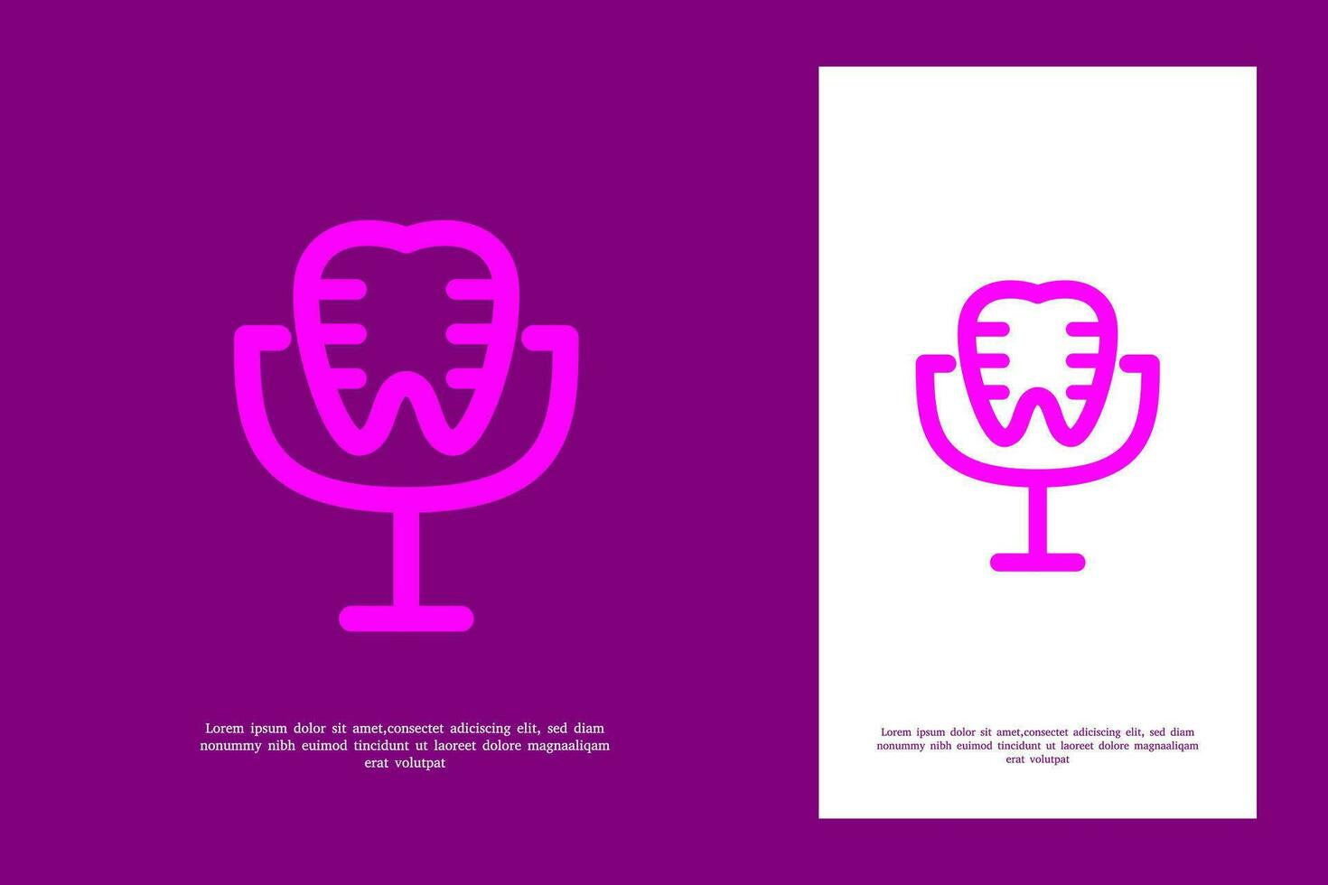 vector tooth podcast logo design template