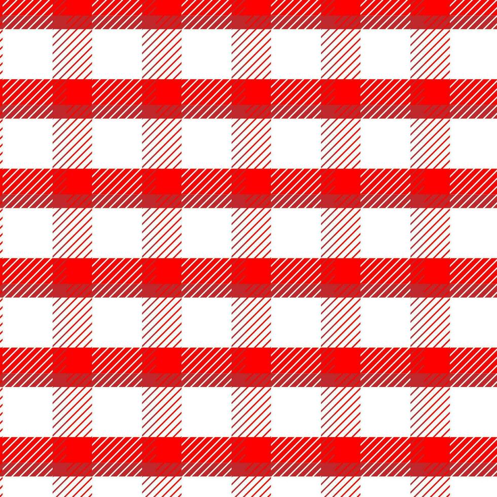 Red and white Scottish Woven Tartan Plaid Seamless Pattern vector