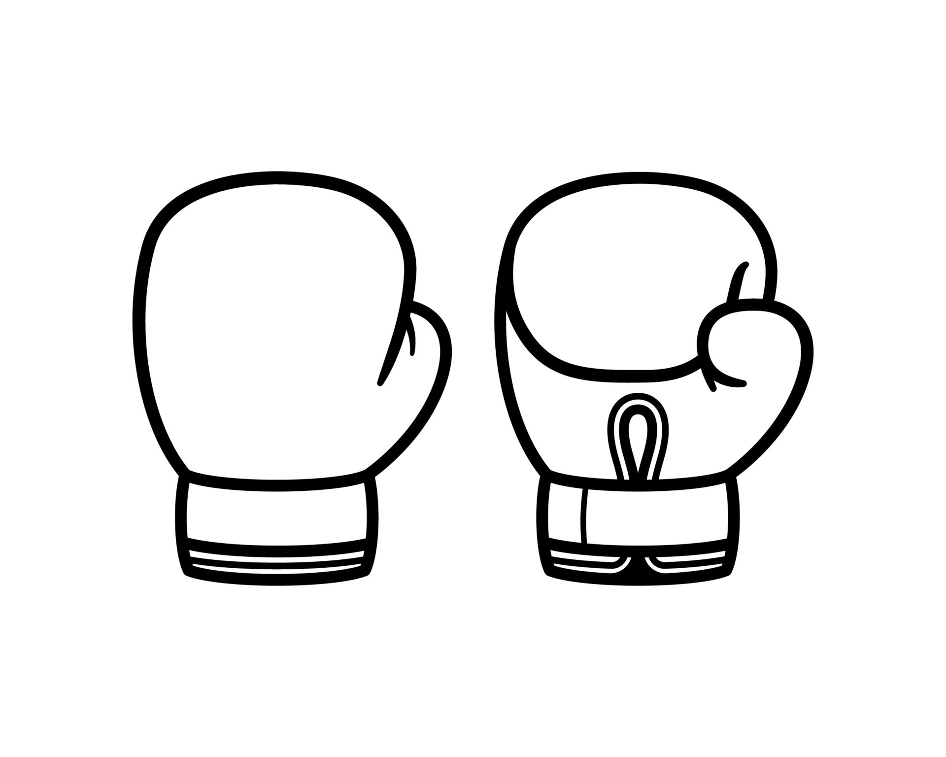 Boxing gloves line icon isolated on white background. 35110174 Vector