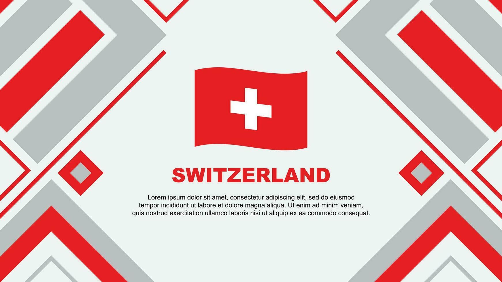 Switzerland Flag Abstract Background Design Template. Switzerland Independence Day Banner Wallpaper Vector Illustration. Switzerland Flag