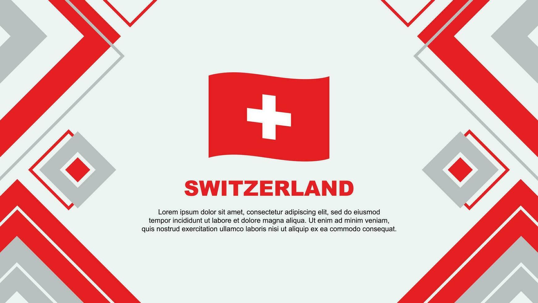 Switzerland Flag Abstract Background Design Template. Switzerland Independence Day Banner Wallpaper Vector Illustration. Switzerland Background