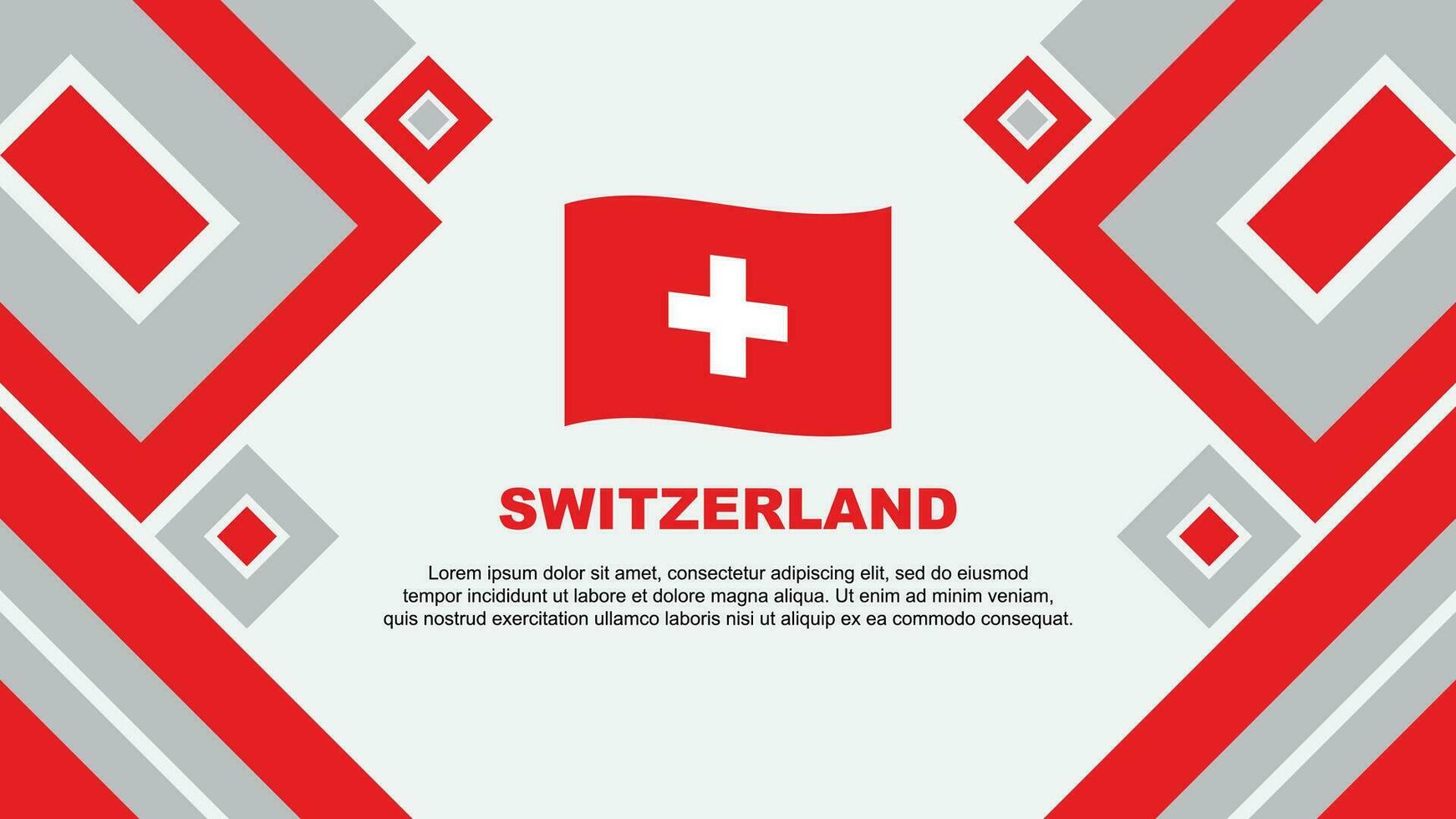 Switzerland Flag Abstract Background Design Template. Switzerland Independence Day Banner Wallpaper Vector Illustration. Switzerland Cartoon