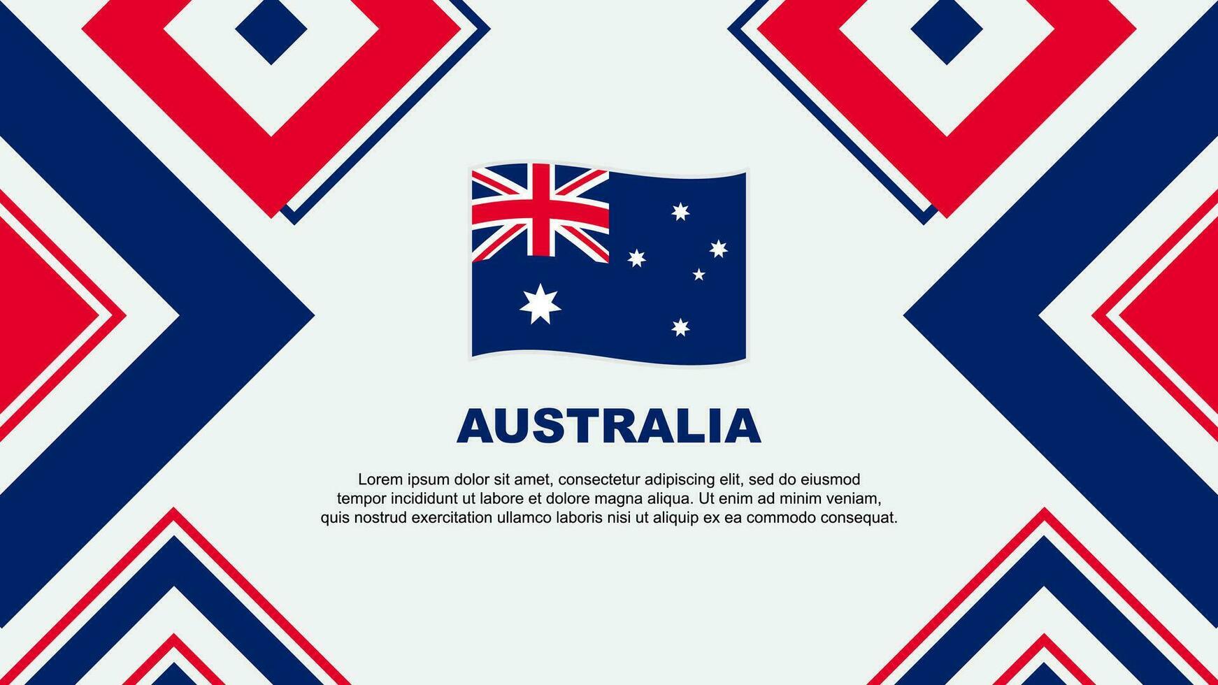 Australia Flag Abstract Background Design Template. Australia Independence Day Banner Wallpaper Vector Illustration. Australia Independence Day