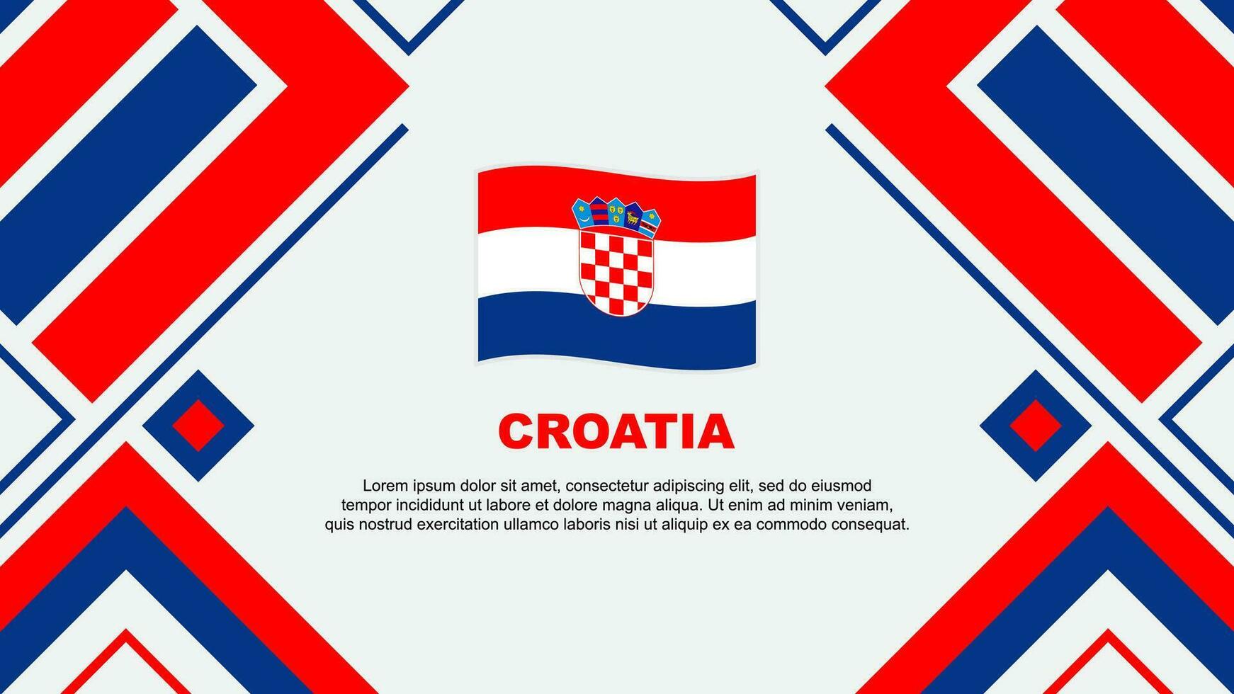 Croatia Flag Abstract Background Design Template. Croatia Independence Day Banner Wallpaper Vector Illustration. Croatia Flag