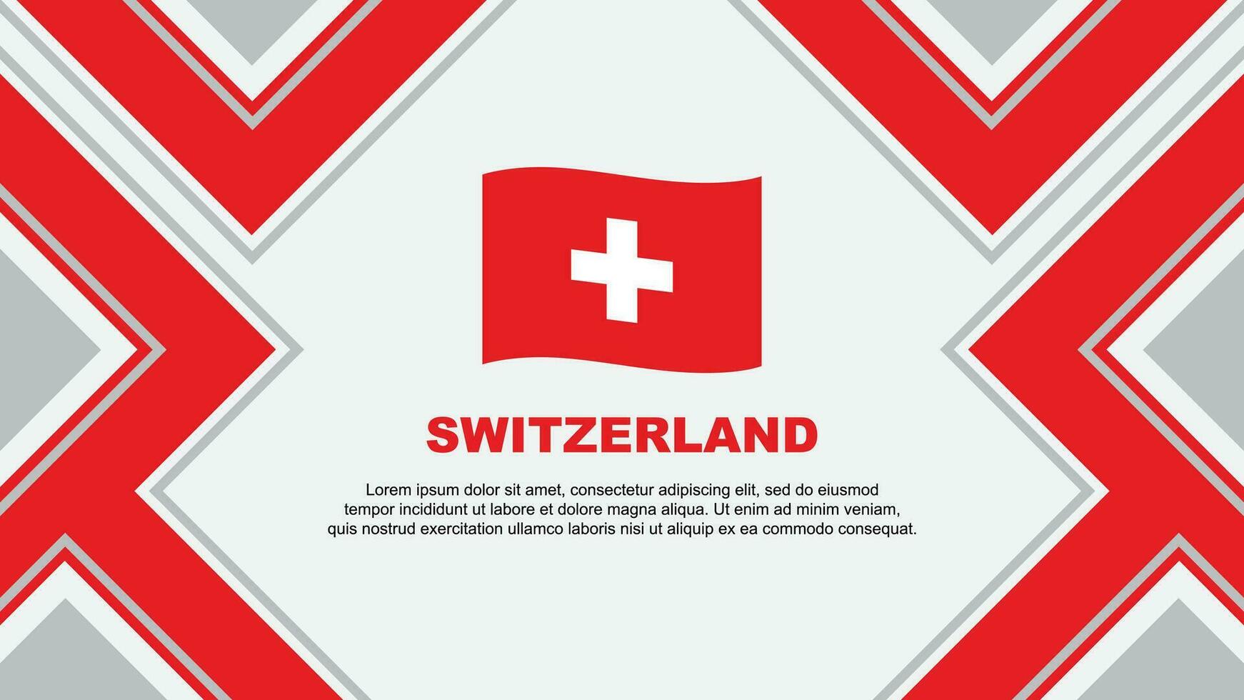 Switzerland Flag Abstract Background Design Template. Switzerland Independence Day Banner Wallpaper Vector Illustration. Switzerland Vector