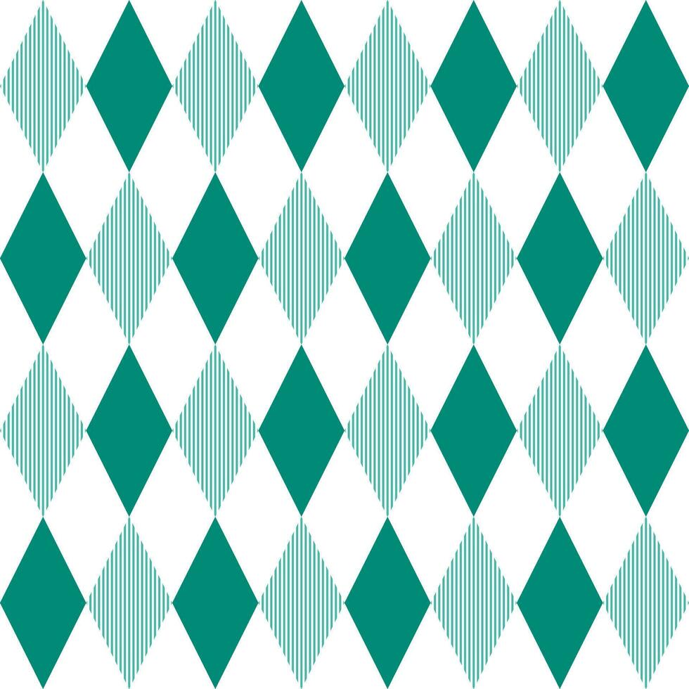 Green shade diamond with stripe inside. diamond pattern. diamond pattern background. diamond background. Seamless pattern. for backdrop, decoration, Gift wrapping vector