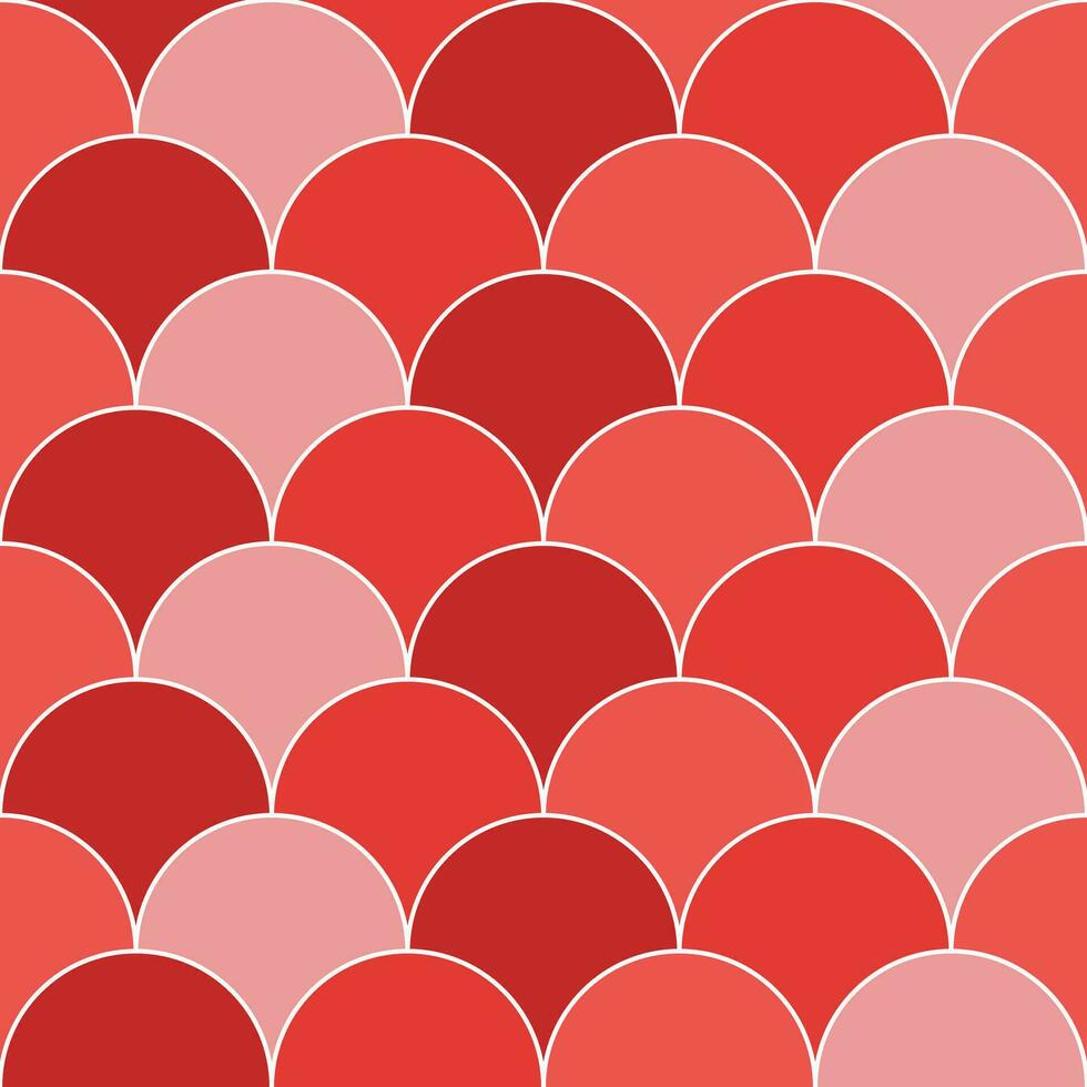 Red fish scales pattern. fish scales pattern. fish scales seamless pattern. Decorative elements, clothing, paper wrapping, bathroom tiles, wall tiles, backdrop, background. vector
