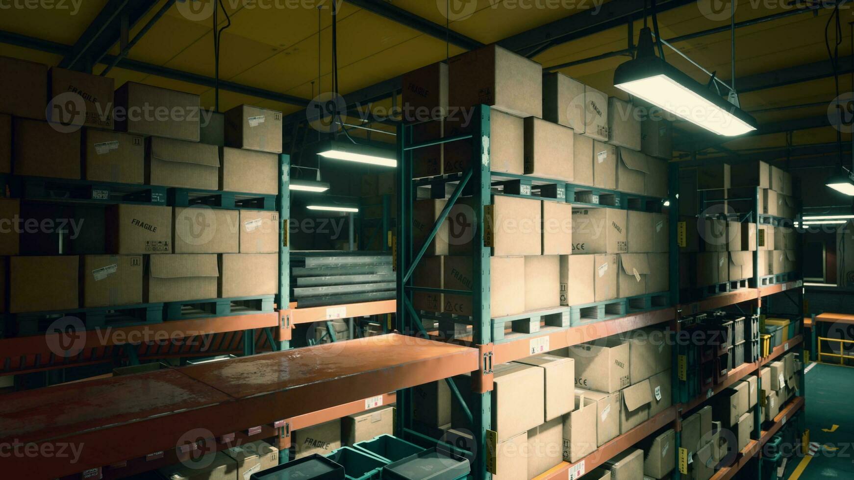 Warehouse storage of retail merchandise shop photo