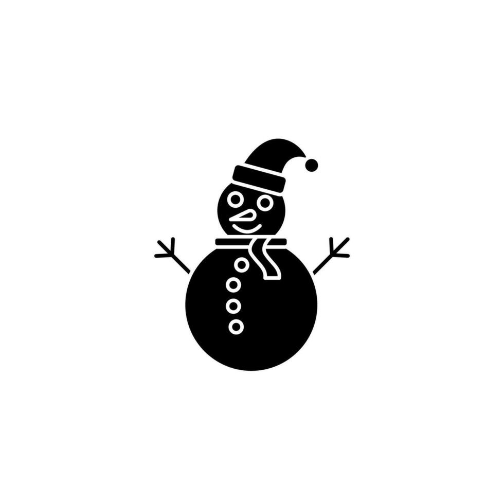 monigote de nieve concepto línea icono. sencillo elemento ilustración. monigote de nieve concepto contorno símbolo diseño. vector