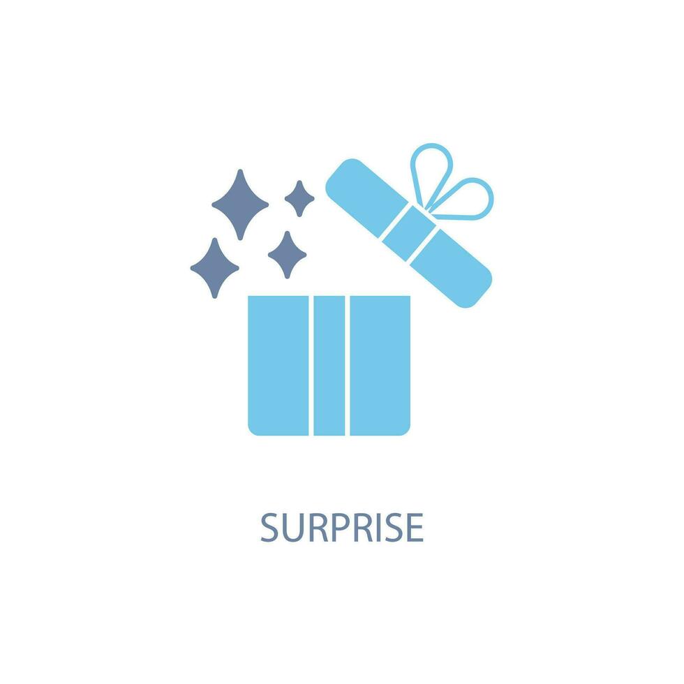 surprise concept line icon. Simple element illustration. surprise concept outline symbol design. vector