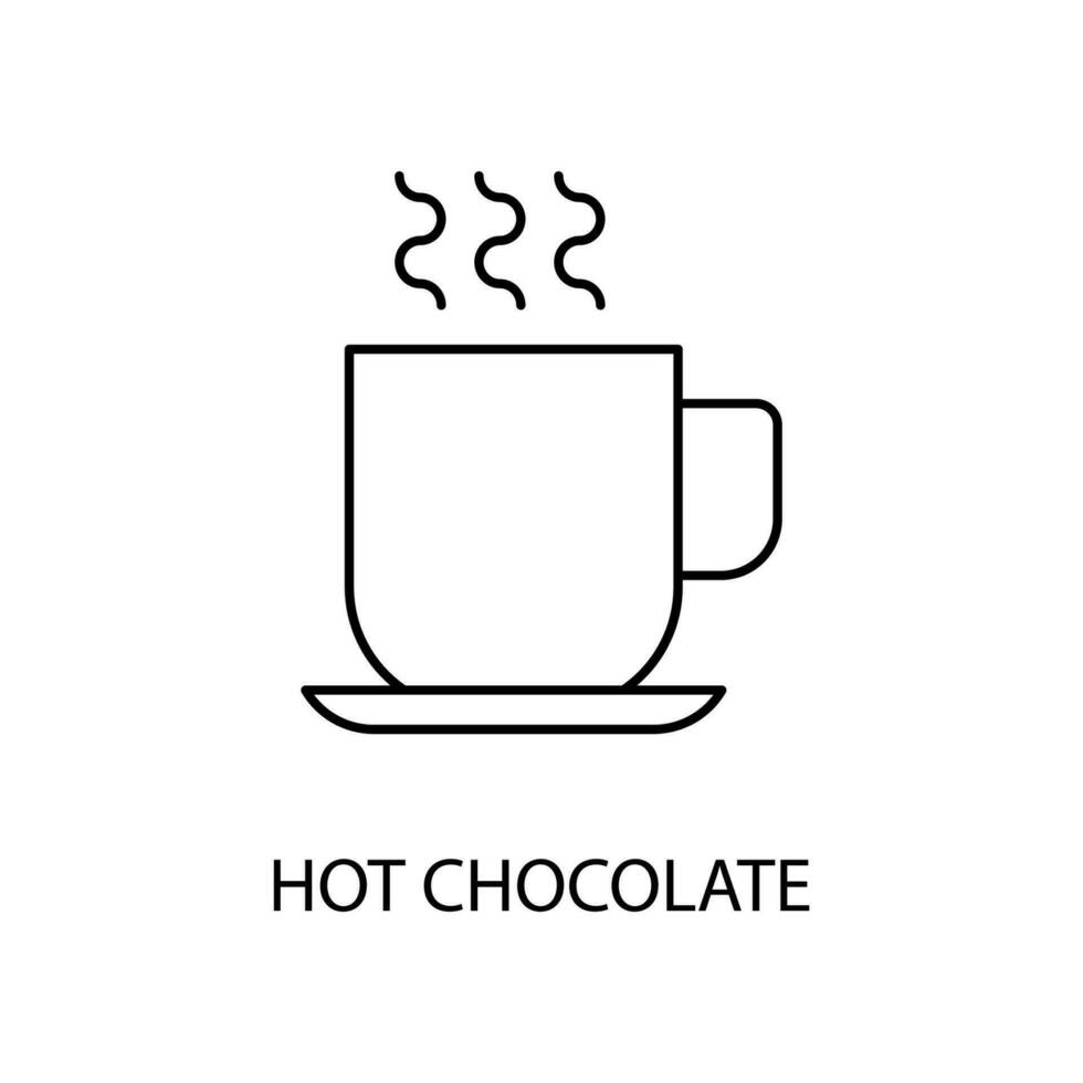 hot chocolate concept line icon. Simple element illustration. hot chocolate concept outline symbol design. vector