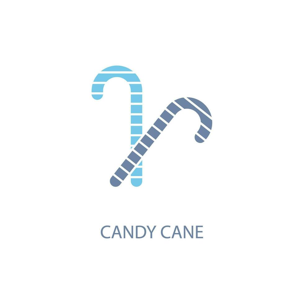 caramelo caña concepto línea icono. sencillo elemento ilustración. caramelo caña concepto contorno símbolo diseño. vector