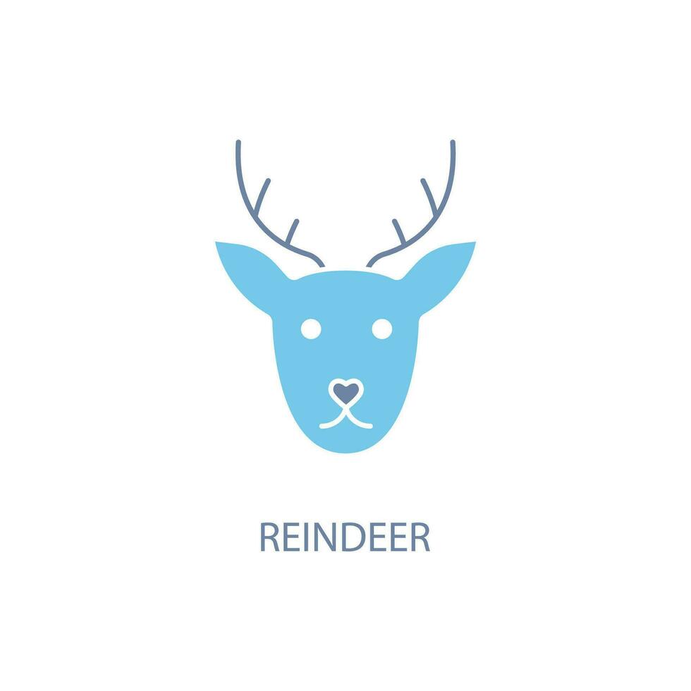 reindeer concept line icon. Simple element illustration. reindeer concept outline symbol design. vector