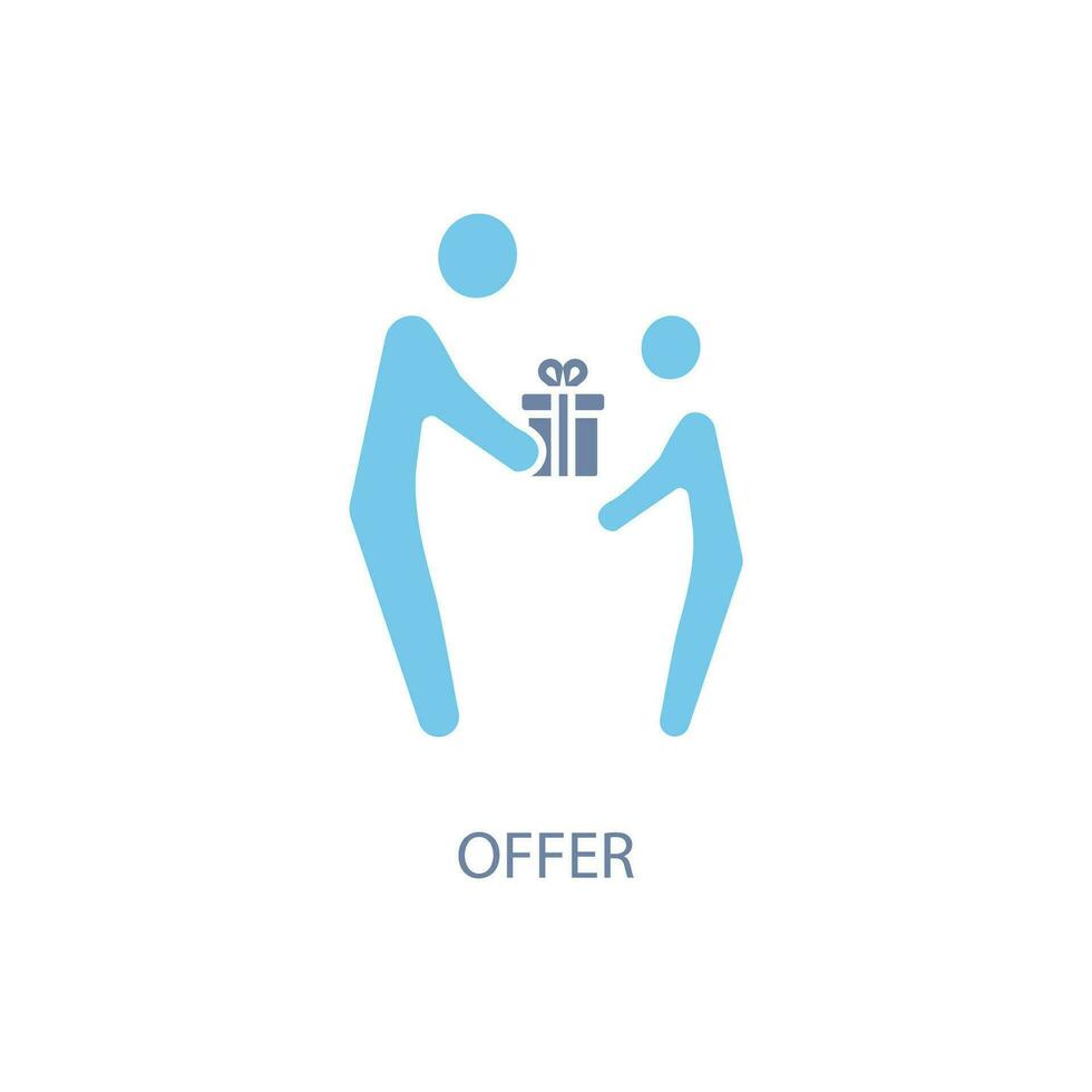 offer concept line icon. Simple element illustration. offer concept outline symbol design. vector