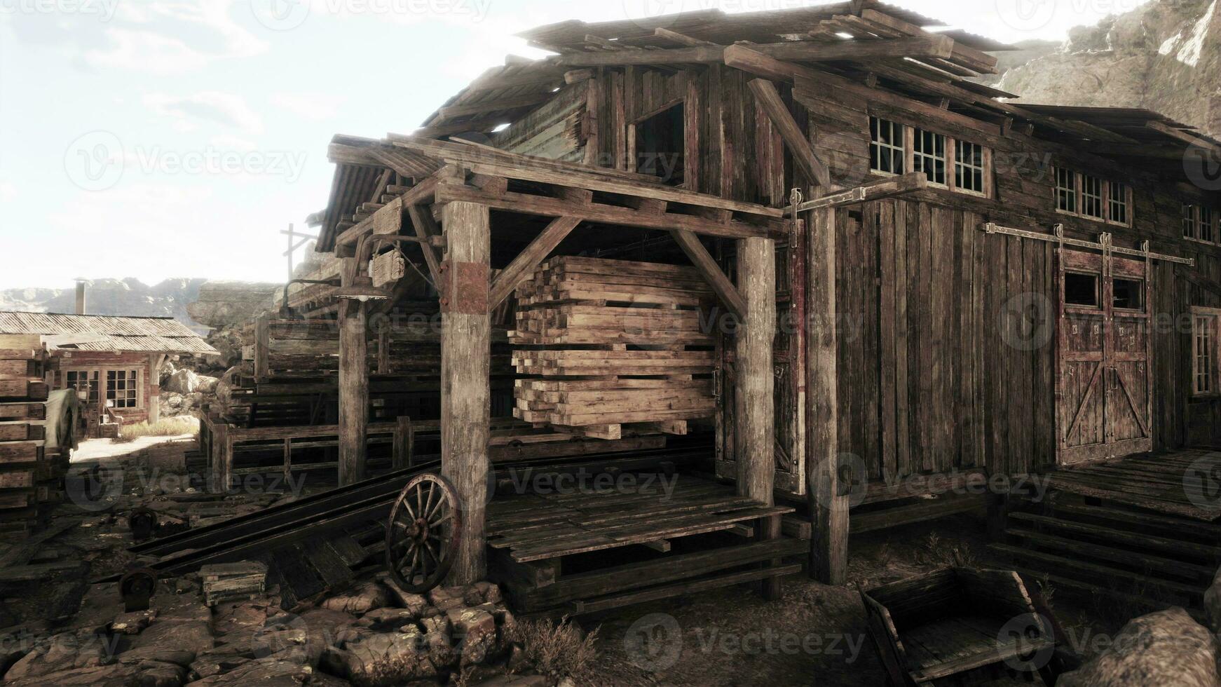 vintage antique steam powered sawmill photo