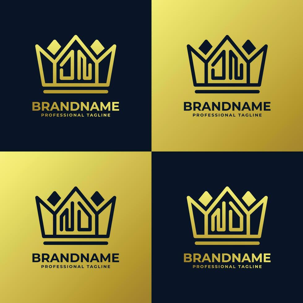 Letter DN and ND Home King Logo Set, suitable for business with DN or ND initials vector