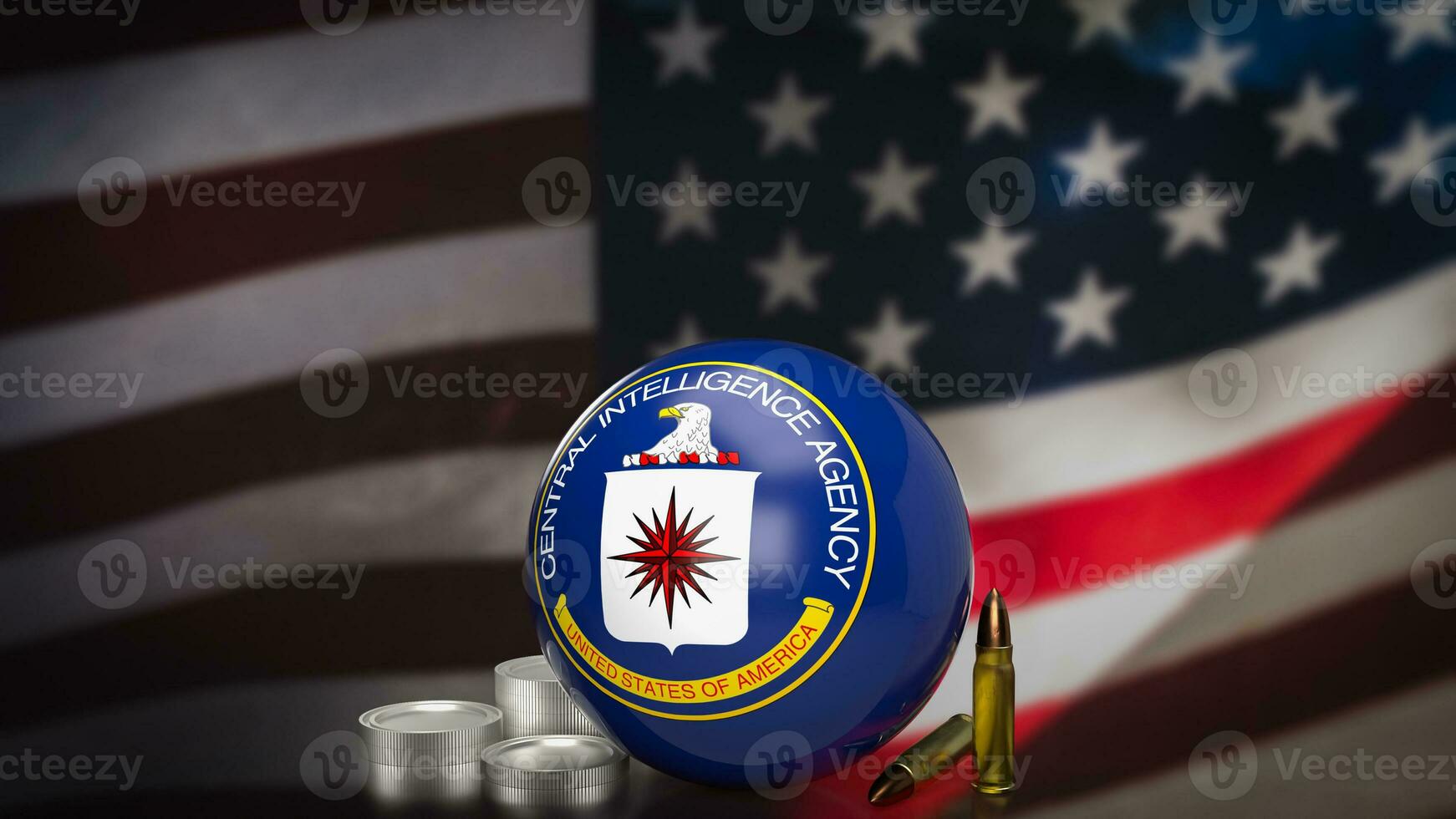 The  CIA or Central Intelligence Agency is the principal foreign intelligence agency of the United States government image 3d rendering photo