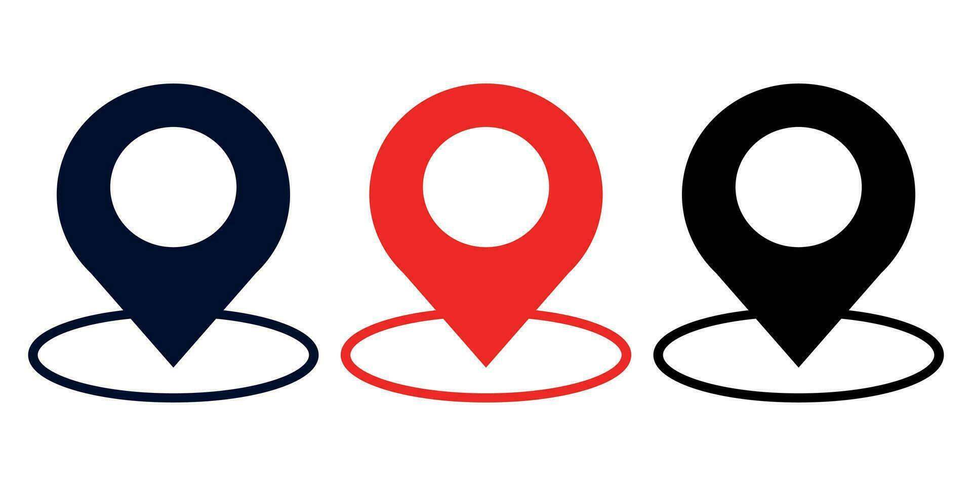 minimal Set of map pin location icons vector icon of simple forms of point of location Location pin icon. Map pin place marker. map pin icon flat vector illustration design.