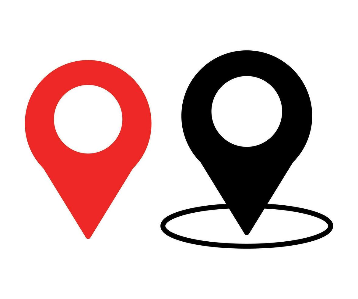 minimal Set of map pin location icons vector icon of simple forms of point of location Location pin icon. Map pin place marker. map pin icon flat vector illustration design.