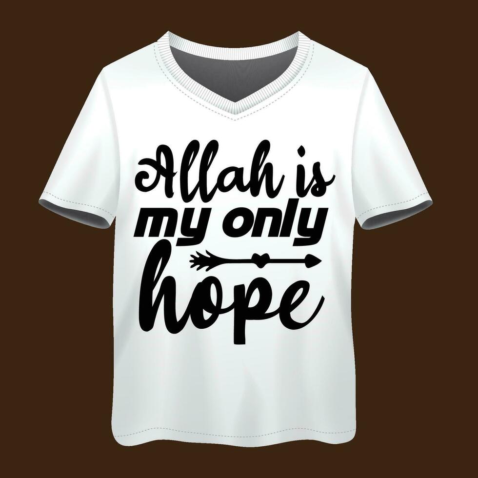 Ramadan quote typography t-shirt design vector