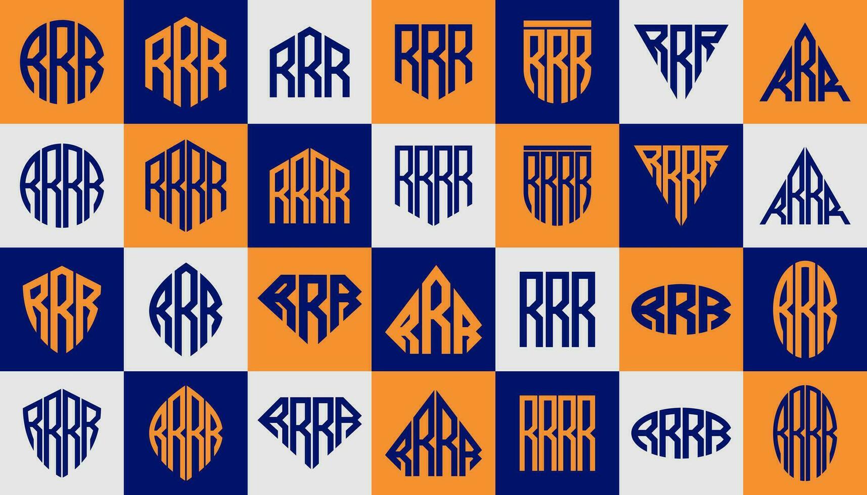 colección de resumen línea inicial r rrr rrrr letra logo diseño vector