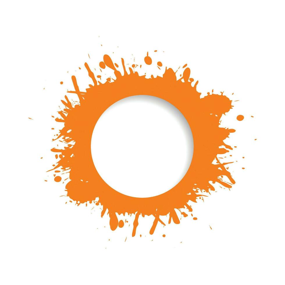 orange grunge frame vector