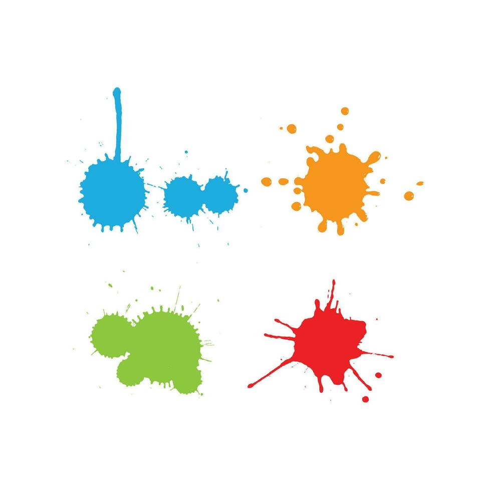 set of ink splashes vector