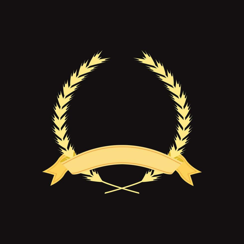 Laurel Wreath With Ribbon Vector Art, Icons, and Graphics for Free Download