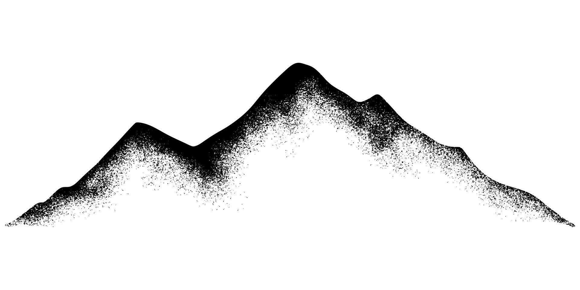 Doodle dotwork of Mountain vector illustration for concept design.