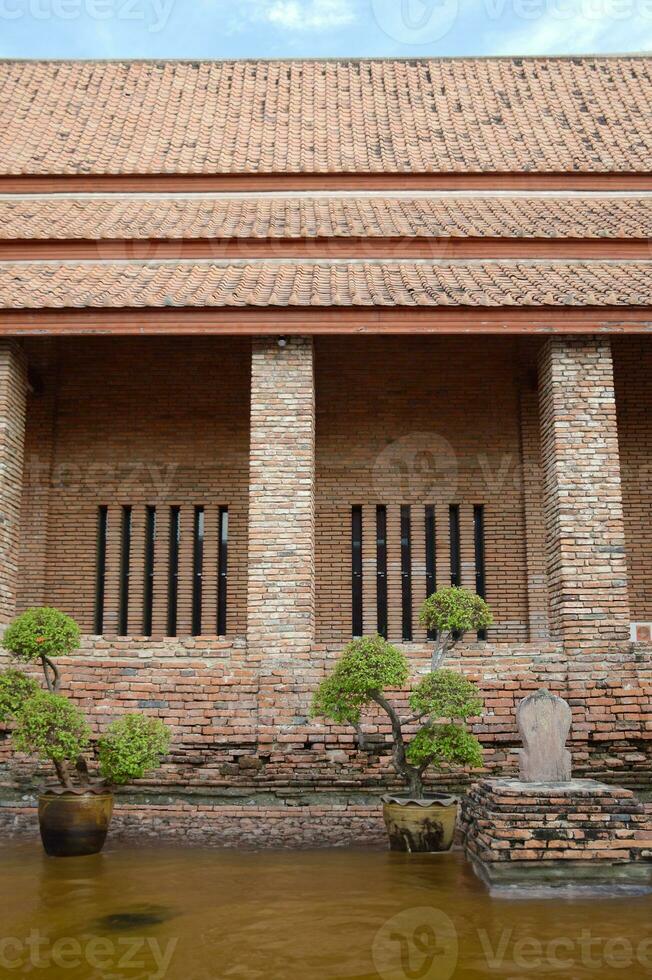 the old temple in the city of thailand photo