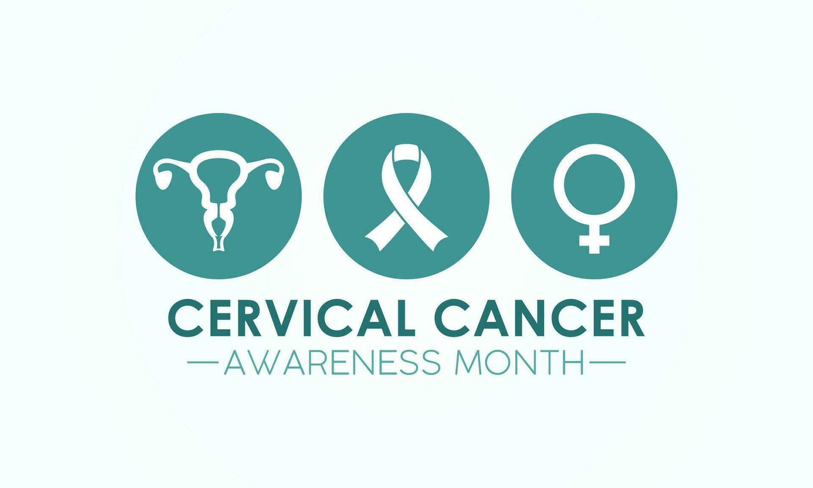 Cervical cancer awareness month is observed every year in january. January is cervical cancer awareness month. Vector template for banner, greeting card, poster with background. Vector illustration.