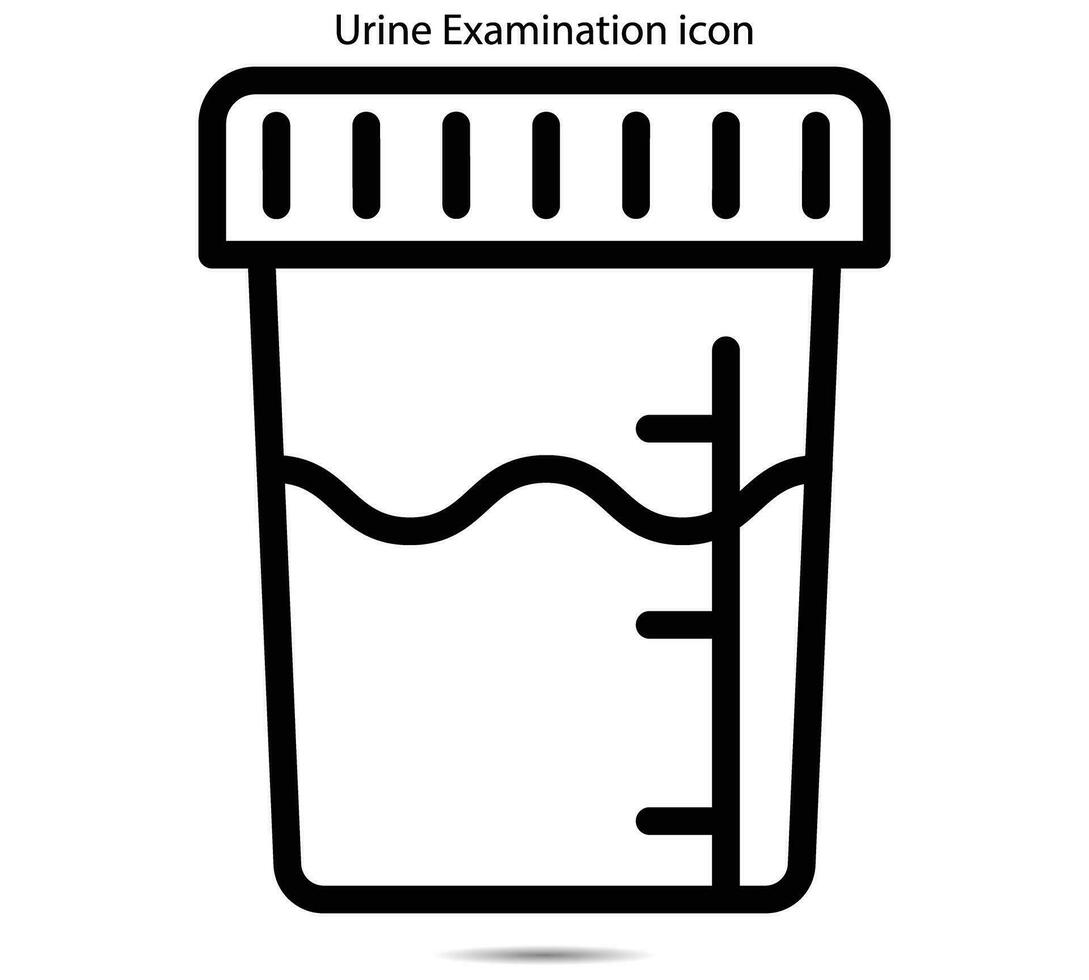 orina examen icono vector