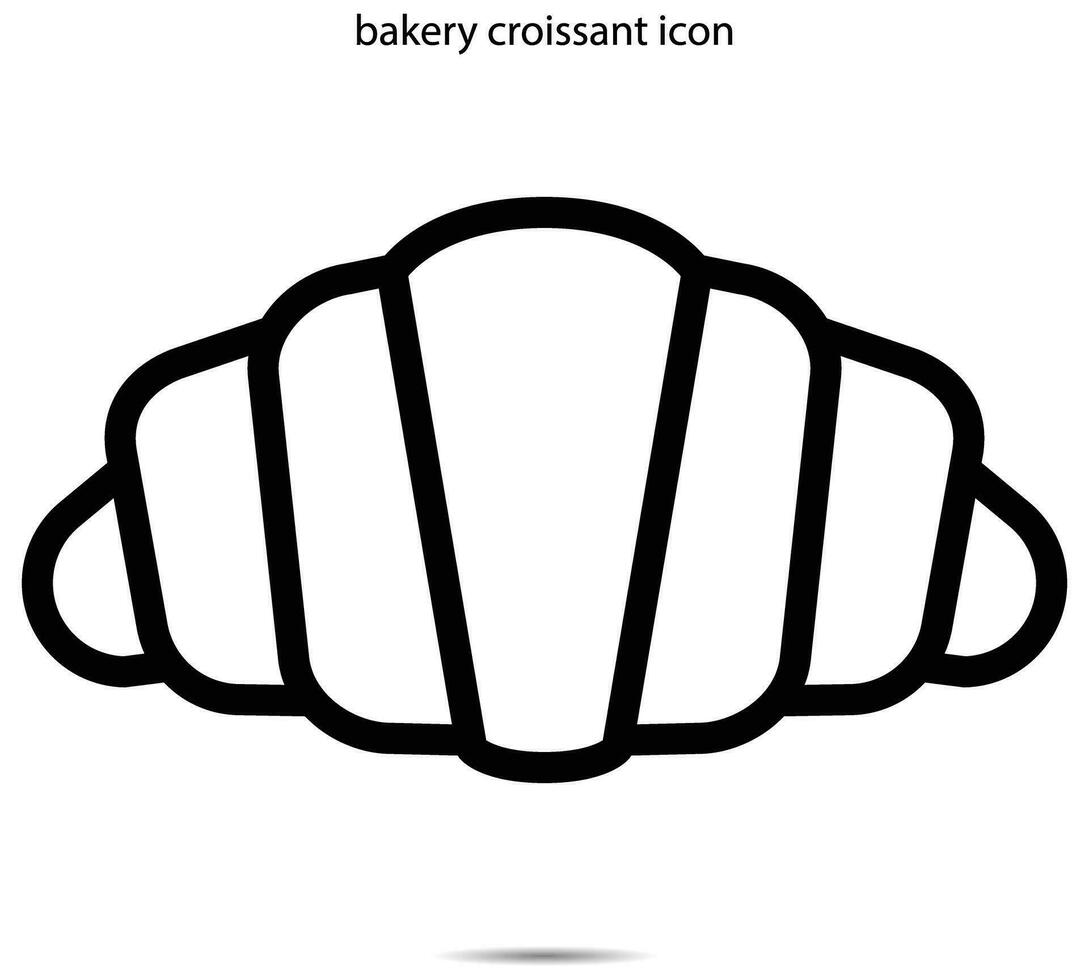 bakery croissant icon, Vector illustration