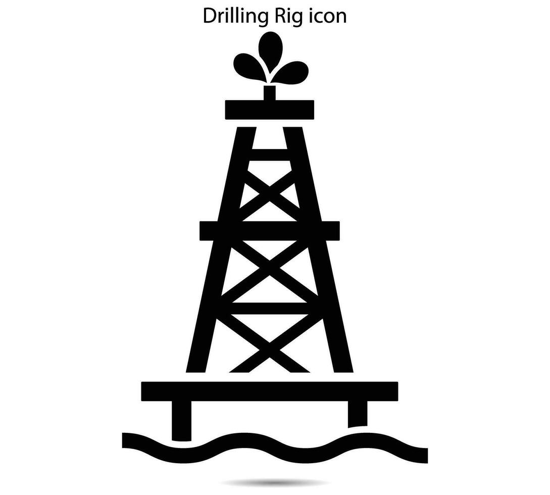 perforación plataforma icono vector