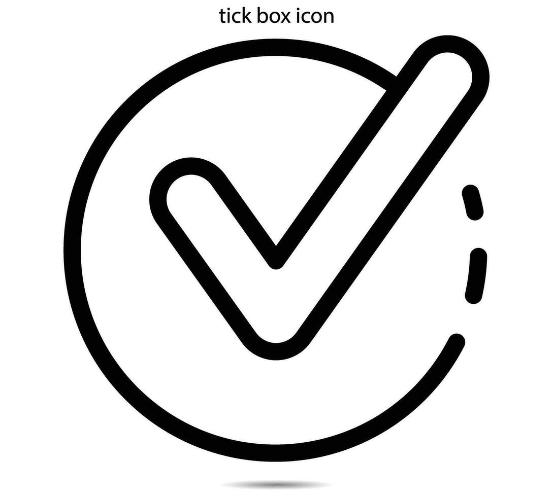 tick box icon vector