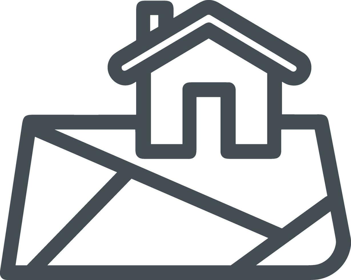 Home outline icon symbol vector image. Illustration of the house real estate graphic property design image