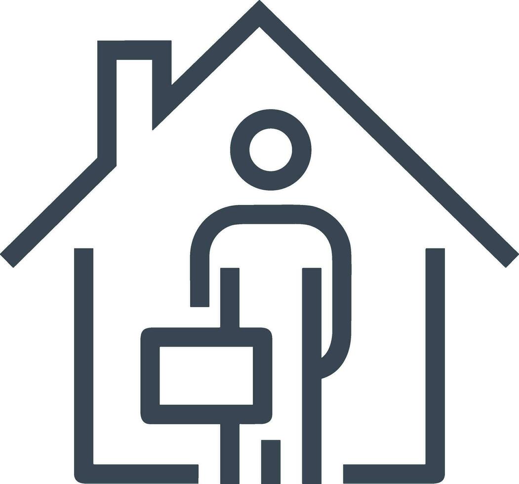 Home outline icon symbol vector image. Illustration of the house real estate graphic property design image