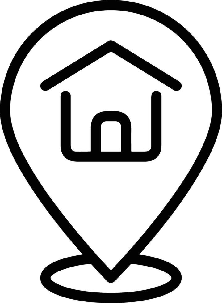 Home outline icon symbol vector image. Illustration of the house real estate graphic property design image