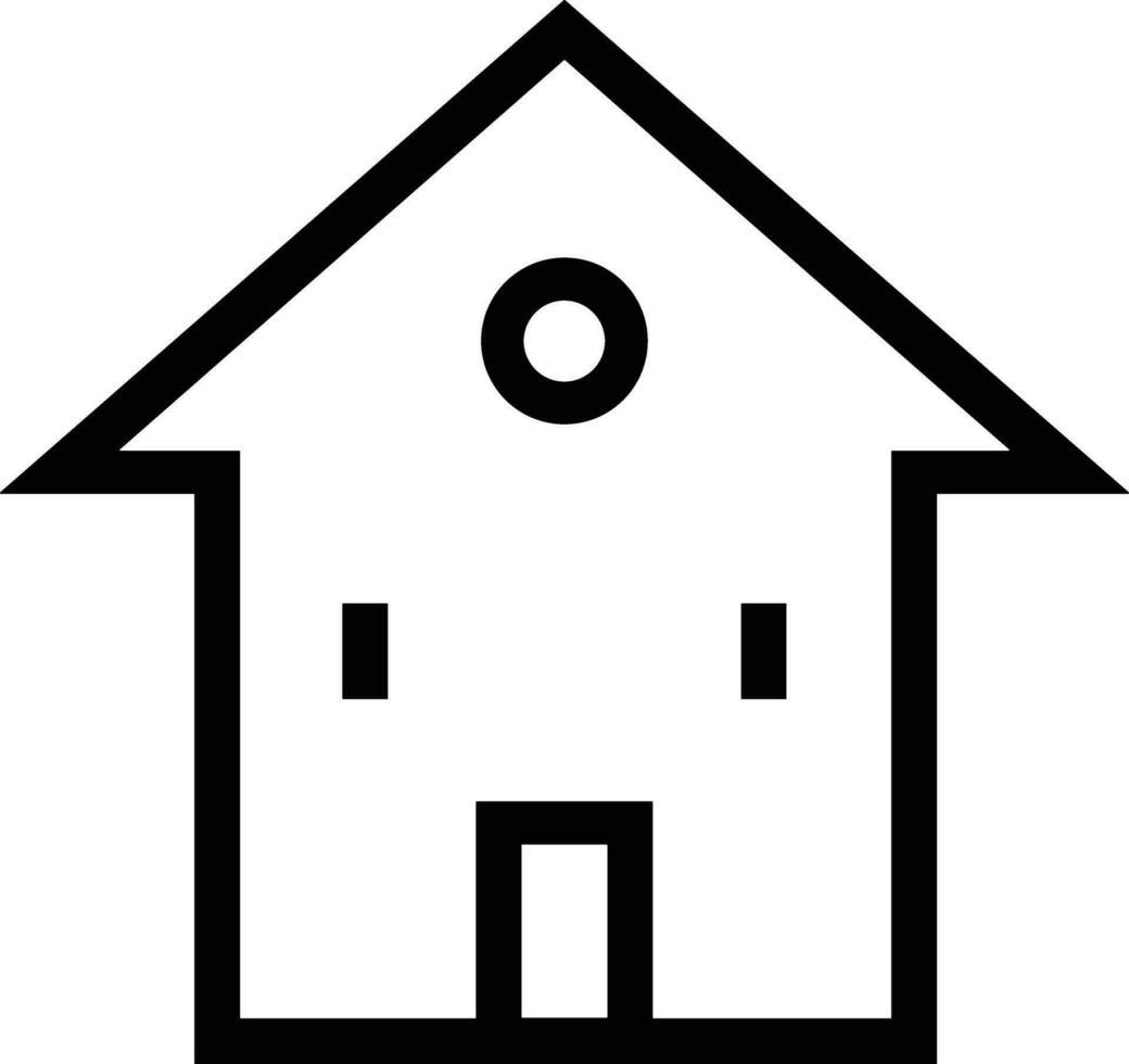 Home outline icon symbol vector image. Illustration of the house real estate graphic property design image