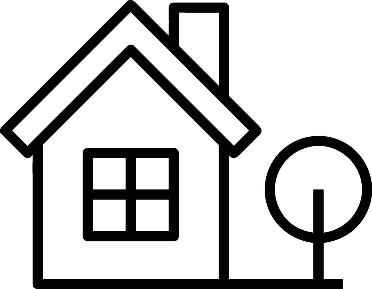 Home outline icon symbol vector image. Illustration of the house real estate graphic property design image