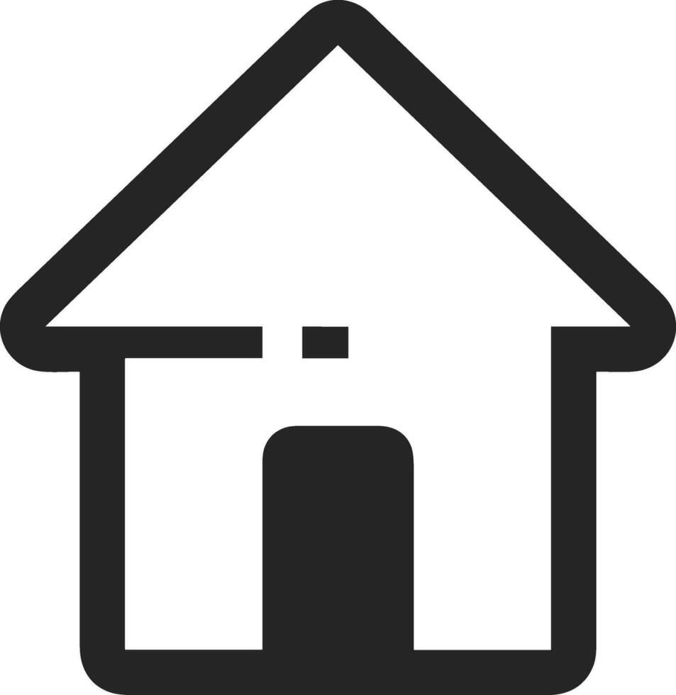 Home outline icon symbol vector image. Illustration of the house real estate graphic property design image