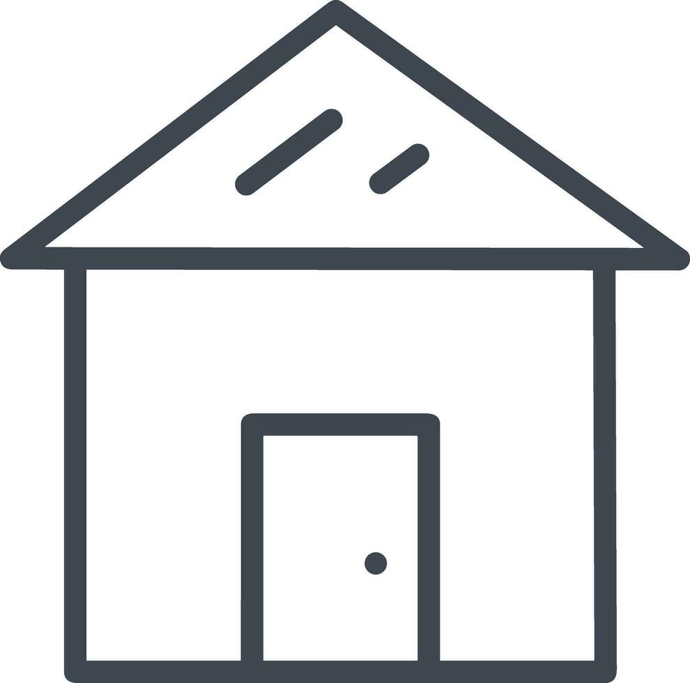 Home outline icon symbol vector image. Illustration of the house real estate graphic property design image