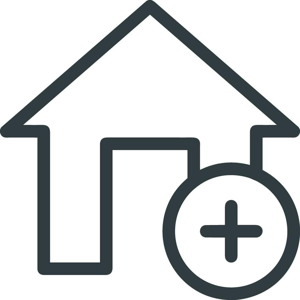 Home outline icon symbol vector image. Illustration of the house real estate graphic property design image