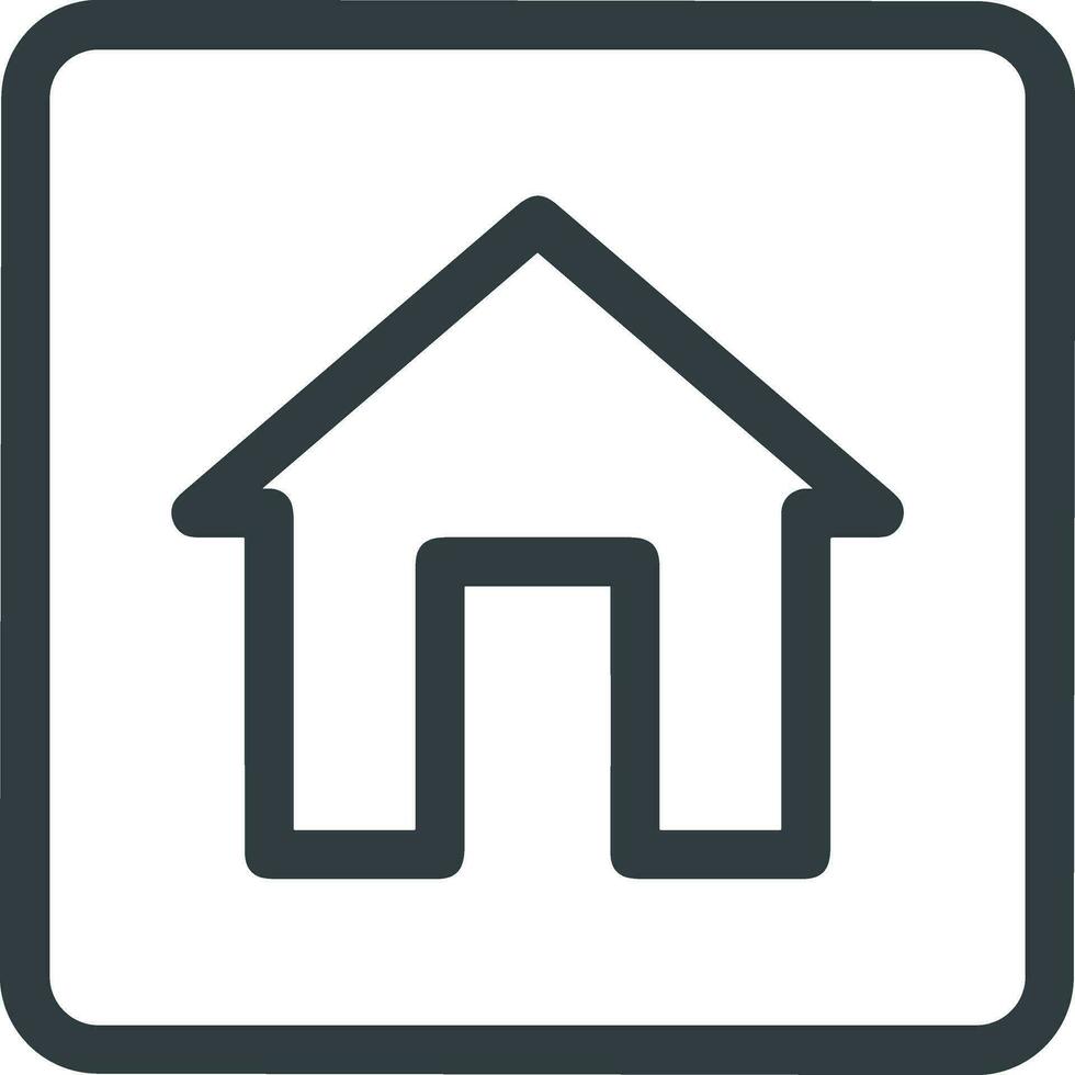 Home outline icon symbol vector image. Illustration of the house real estate graphic property design image